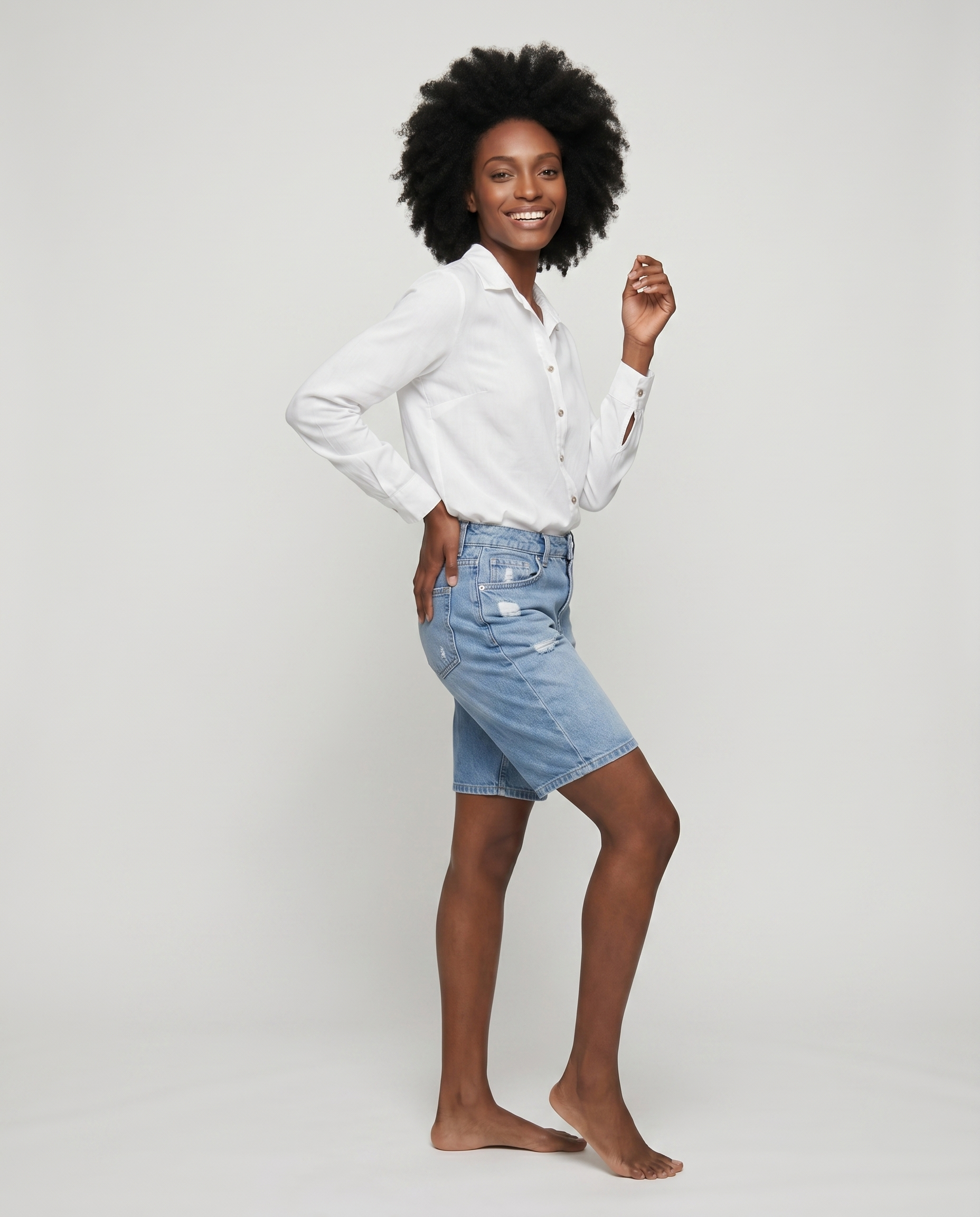 Longsleeve Viscose Shirt for Women with V-Neck