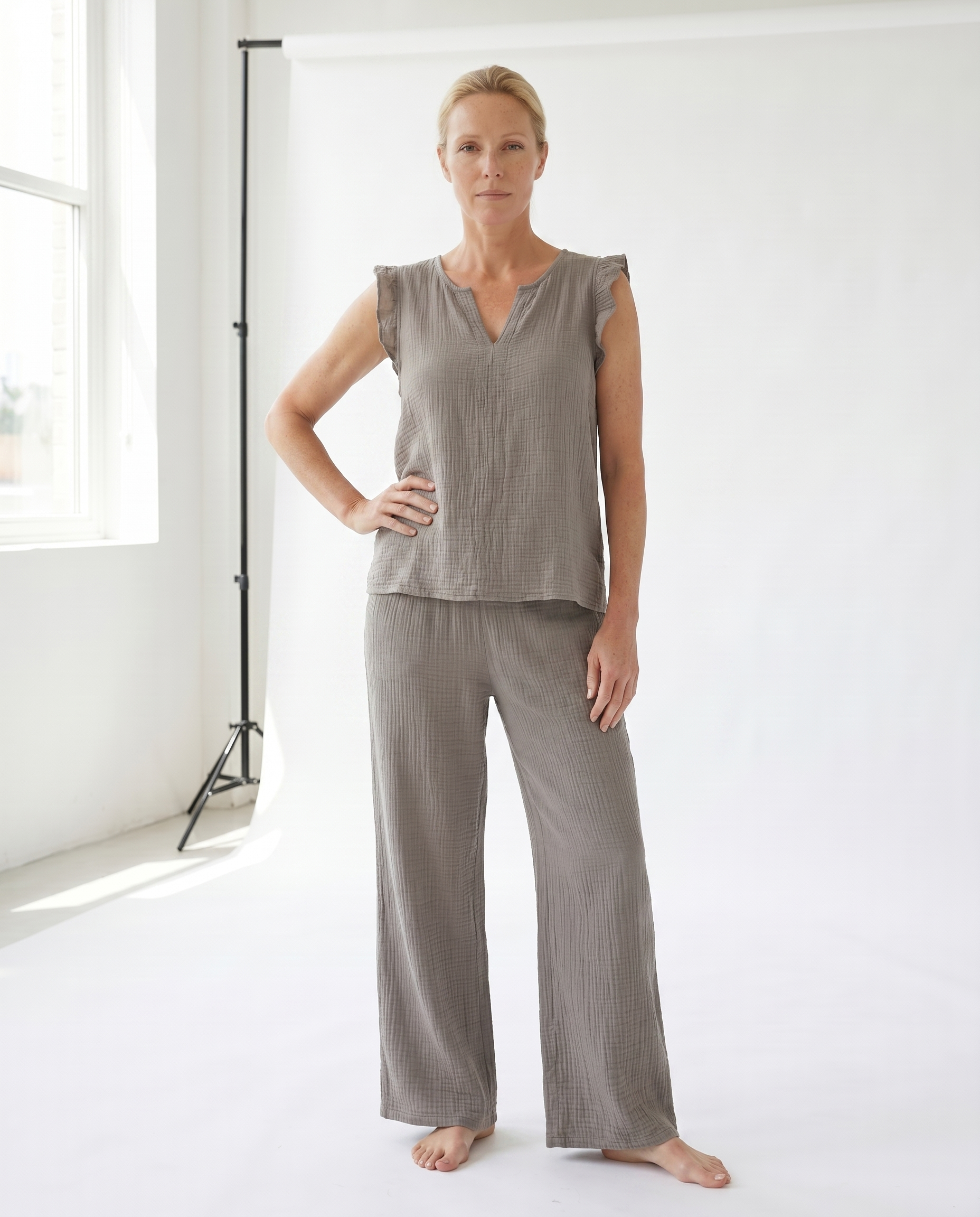 Cotton Women’s Matching Set – Soft, Breathable & Effortlessly Minimalist
