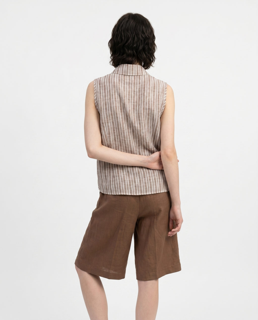 Striped Cotton‑Linen Women’s Blouse – made in Italy