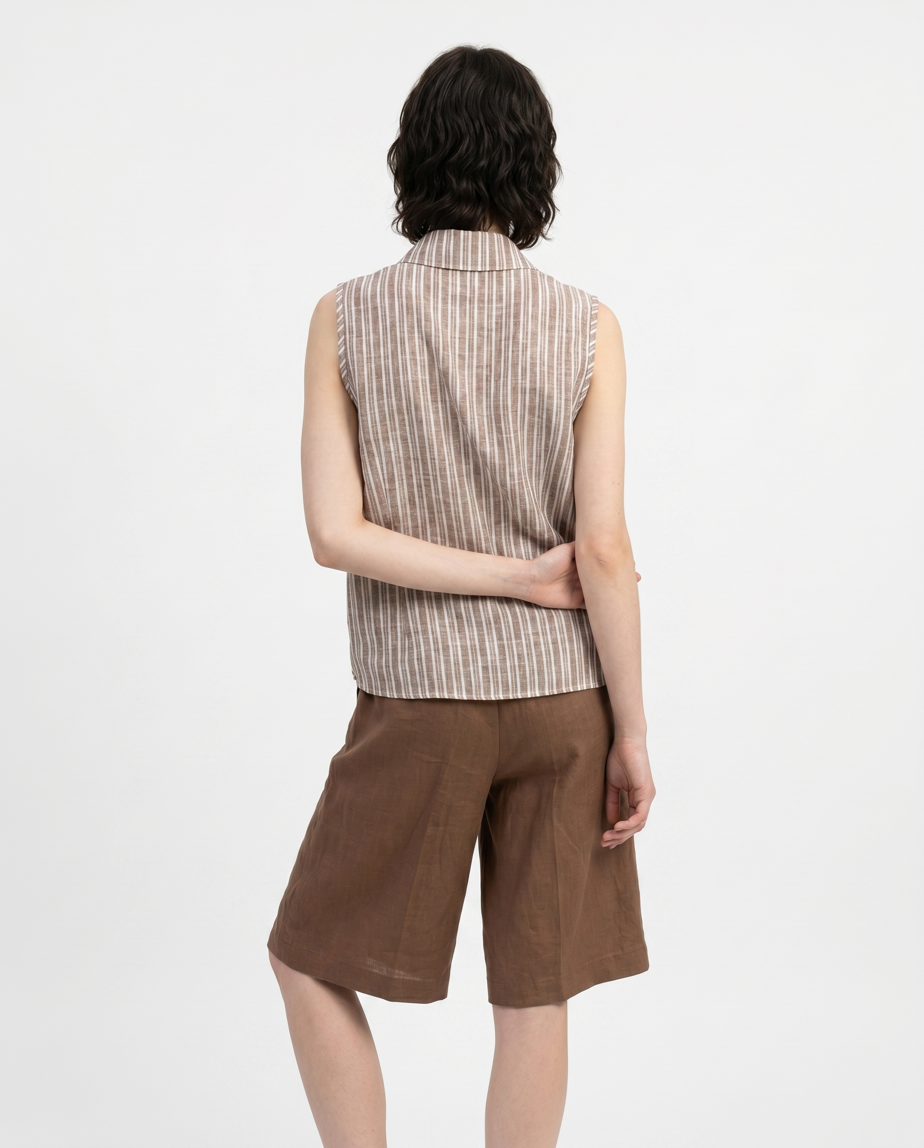 Striped Cotton‑Linen Women’s Blouse – made in Italy