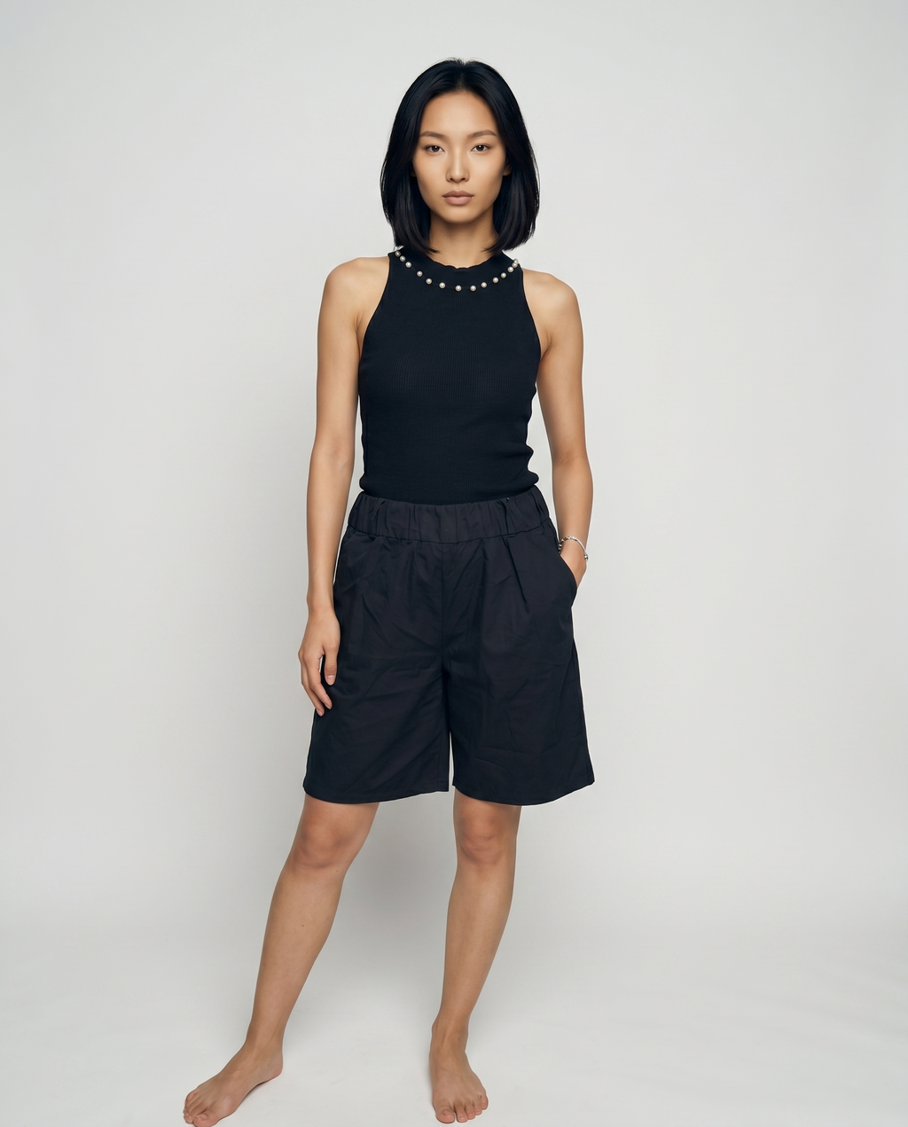 Elegantes Damen Oberteil mit Perlen