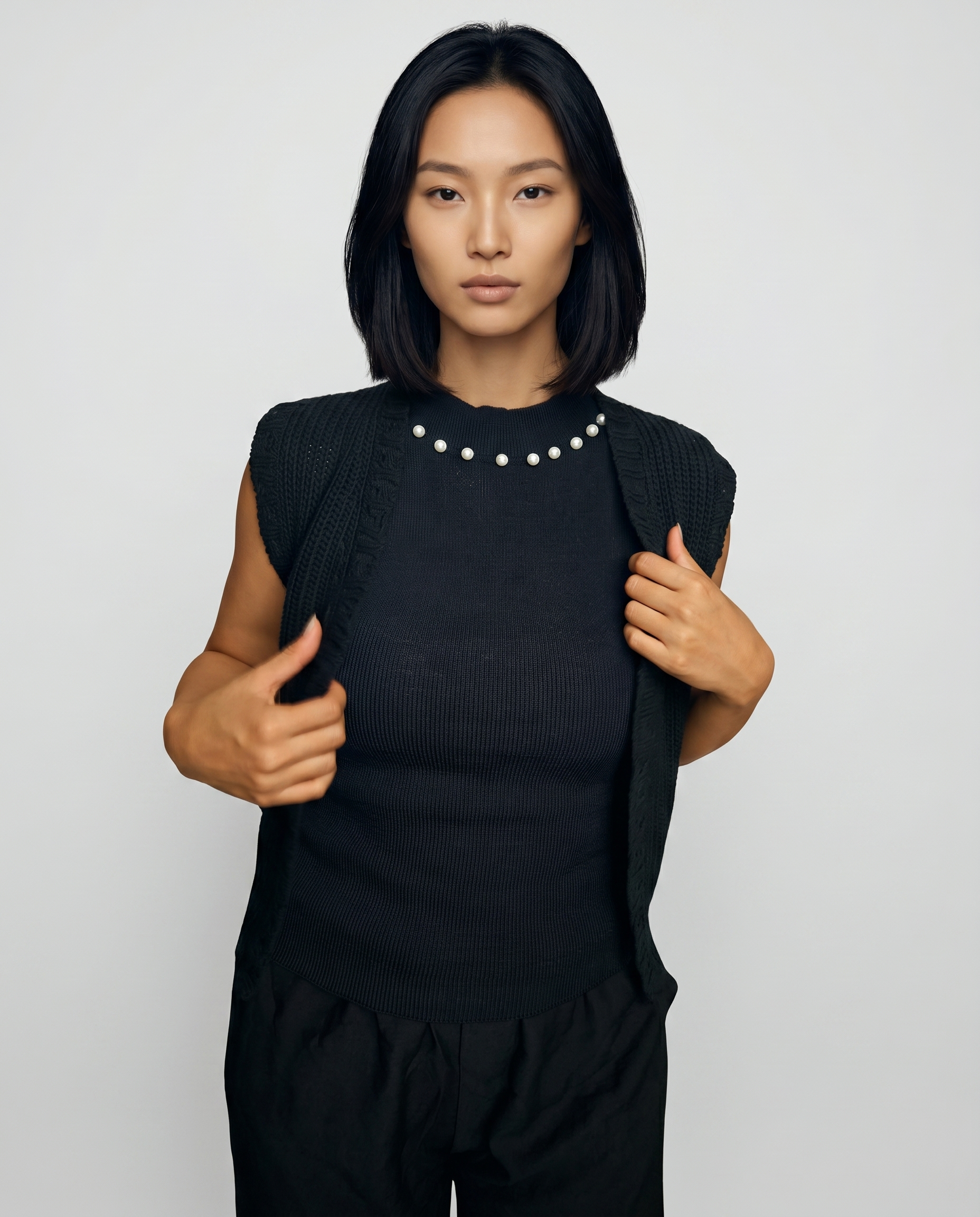 Sleeveless cotton vest
