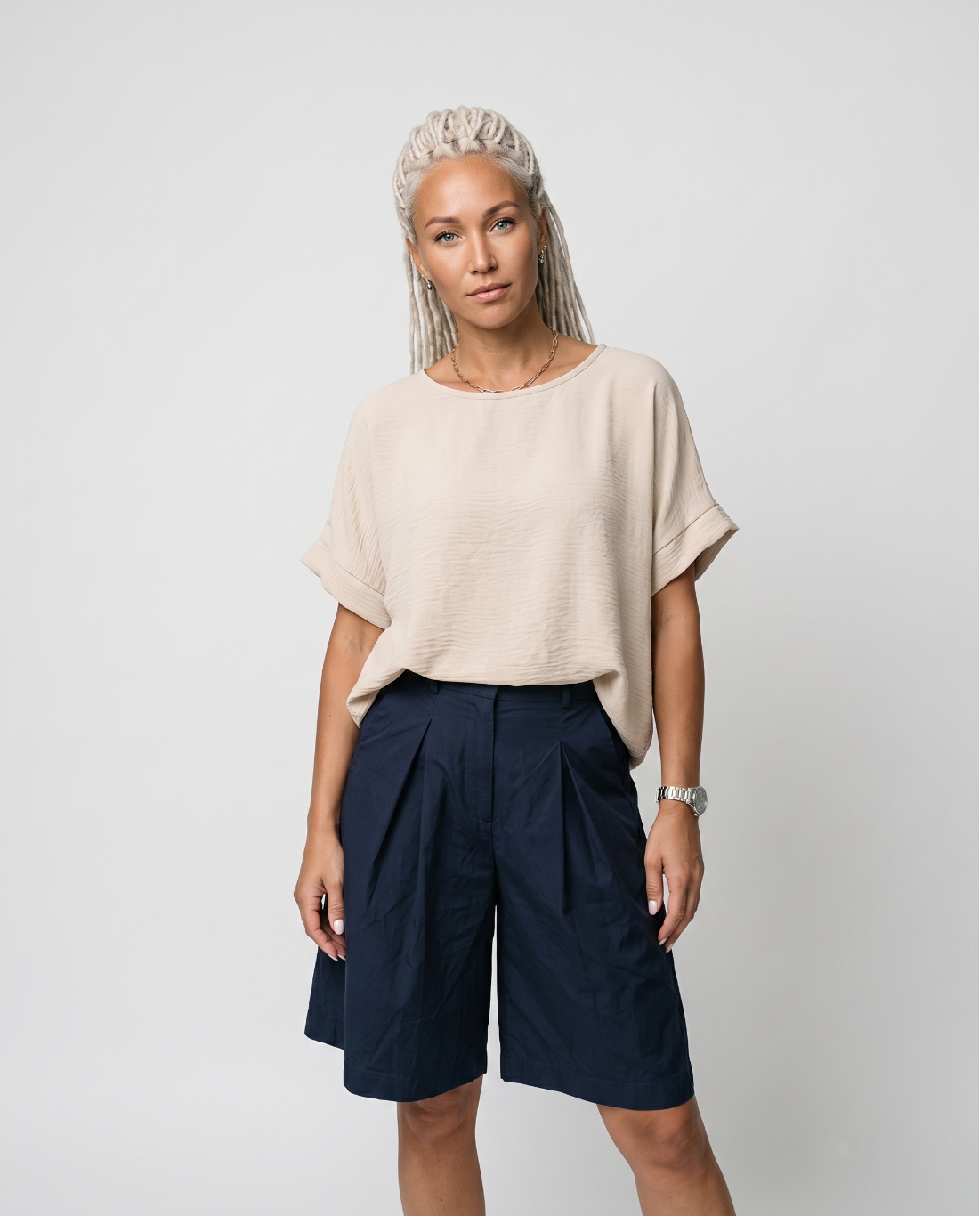Bermudashorts aus Viskose