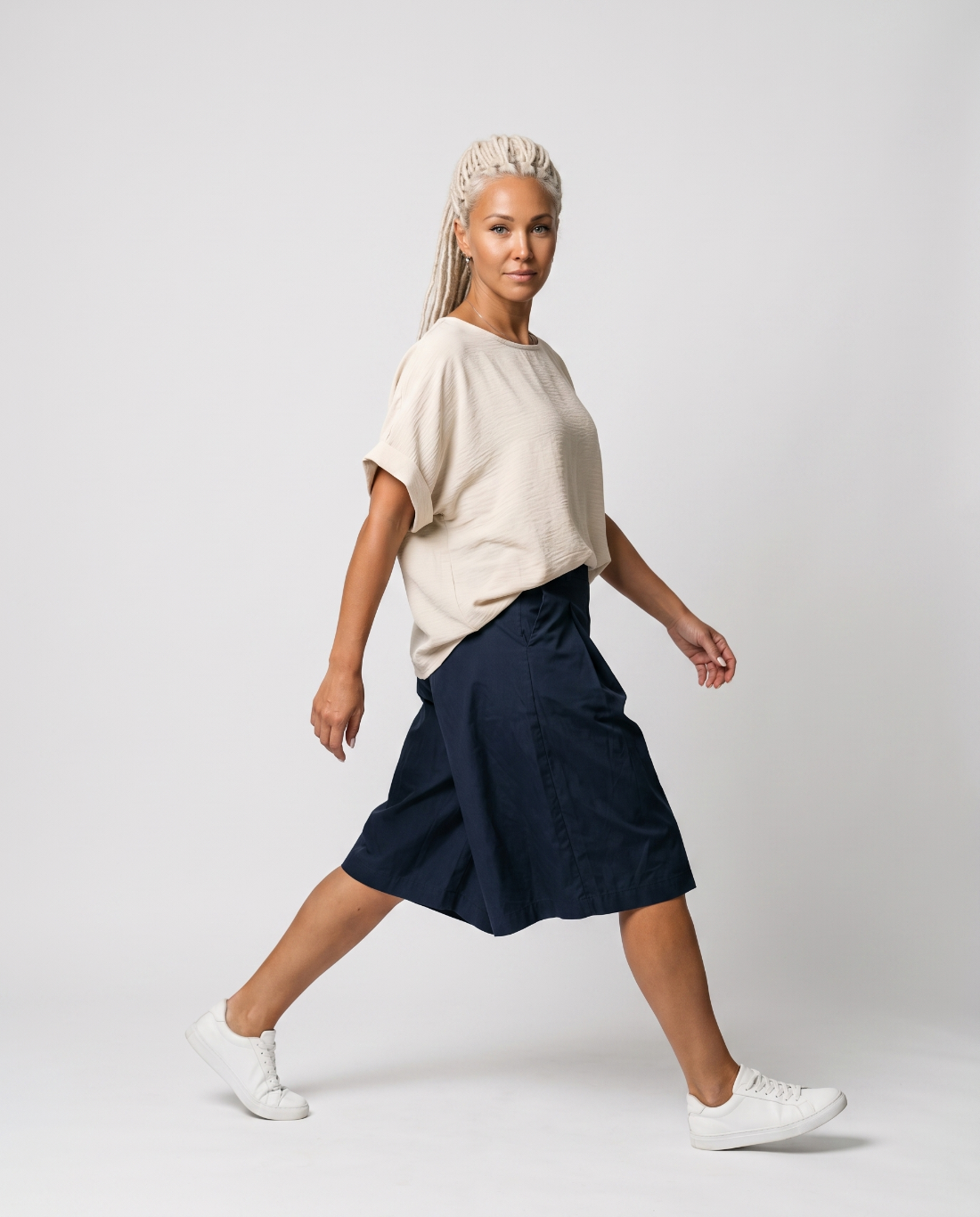 Bermudashorts aus Viskose