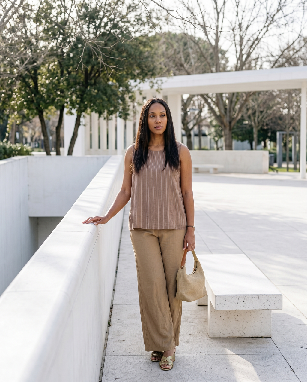 Natural Jute Summer Handbag • Structured Minimalist Design