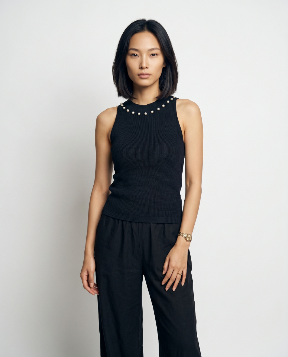 Elegantes Damen Oberteil mit Perlen