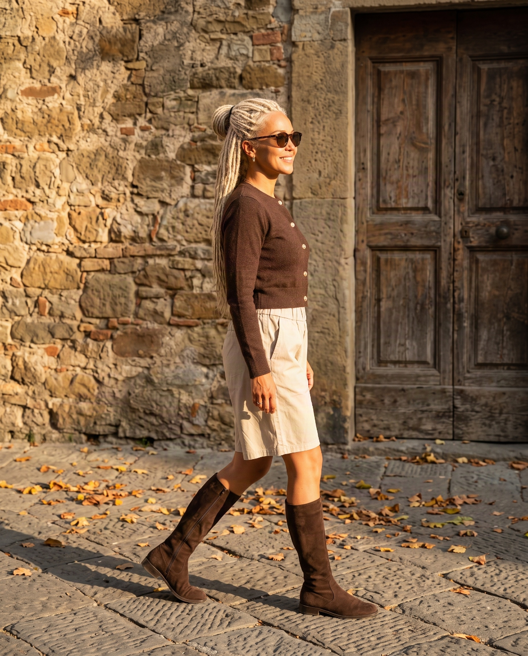 kaschmir cardigan braun