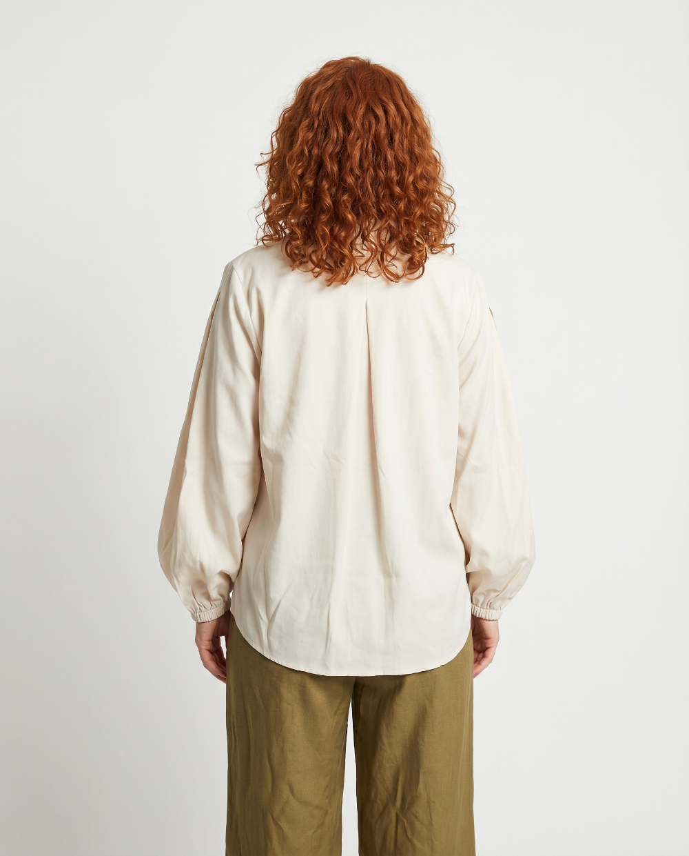 Soft viscose over shirt with a light, fluid drape.