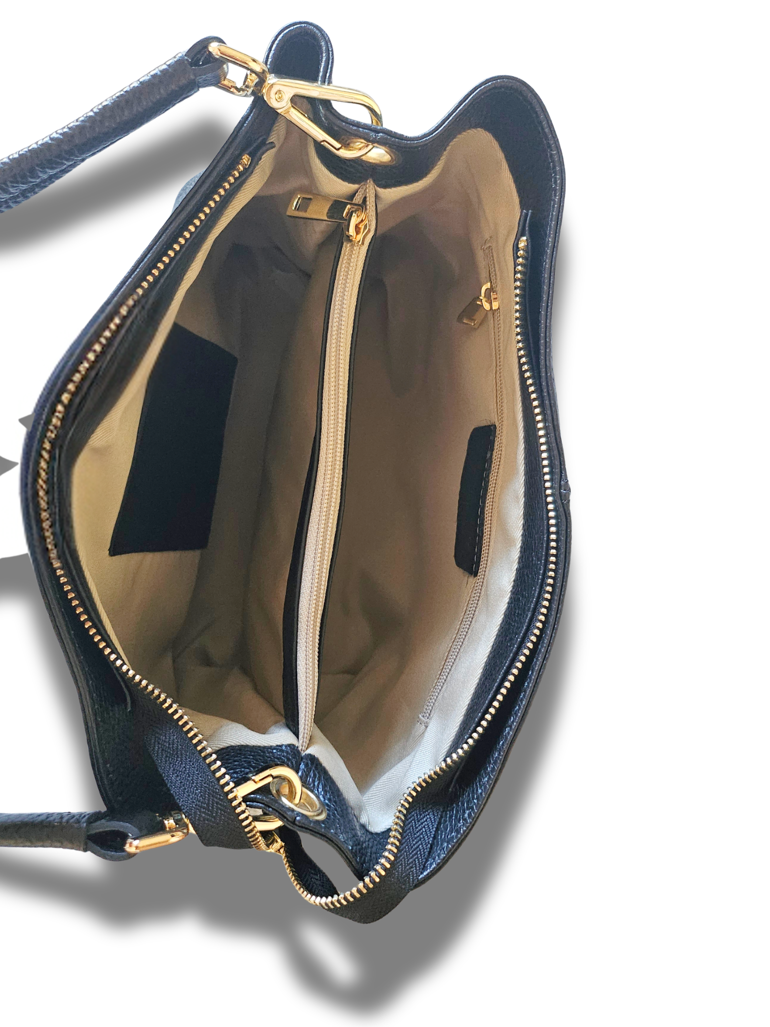 leder handtasche schwarz