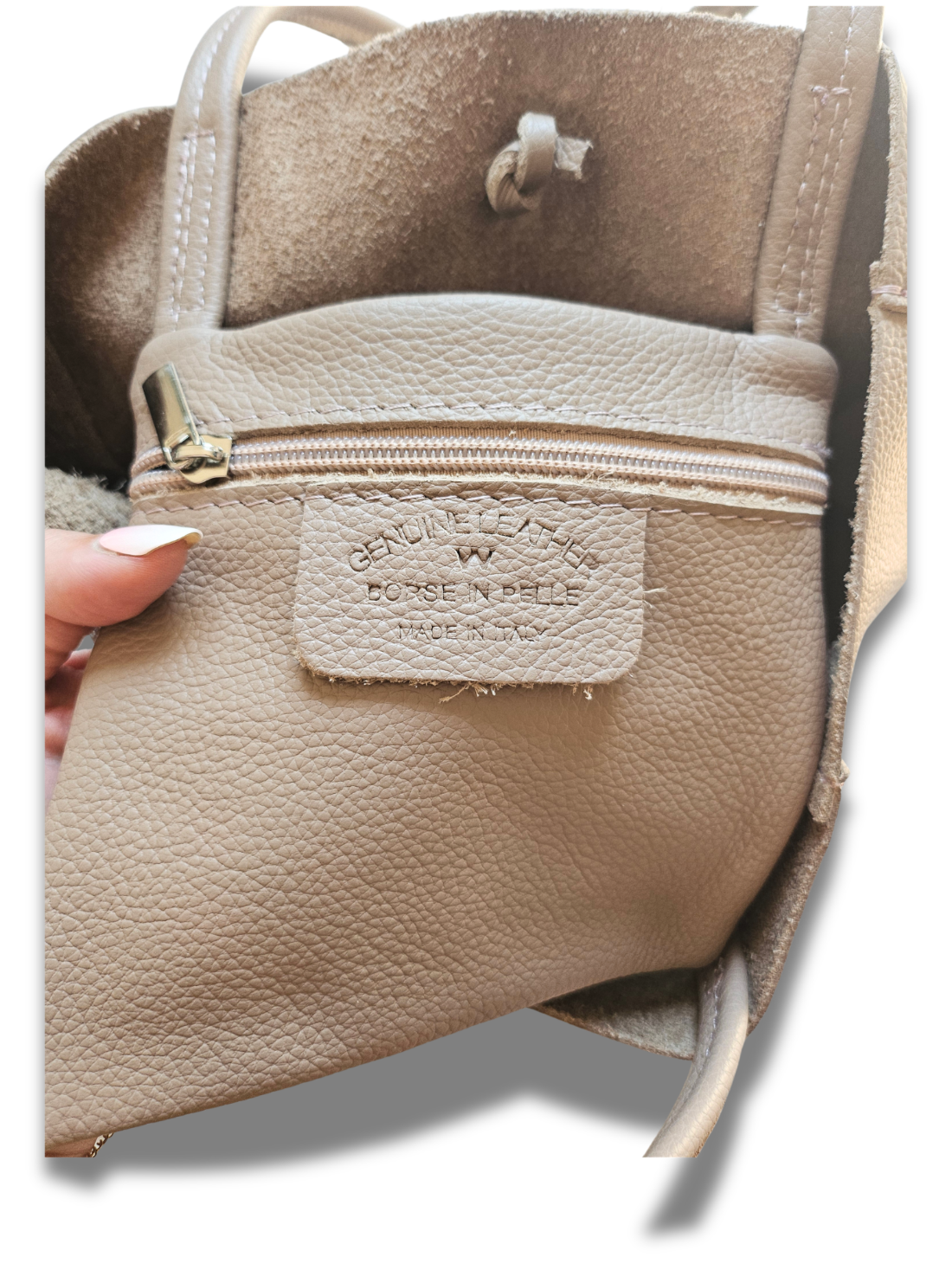 Leather handbag