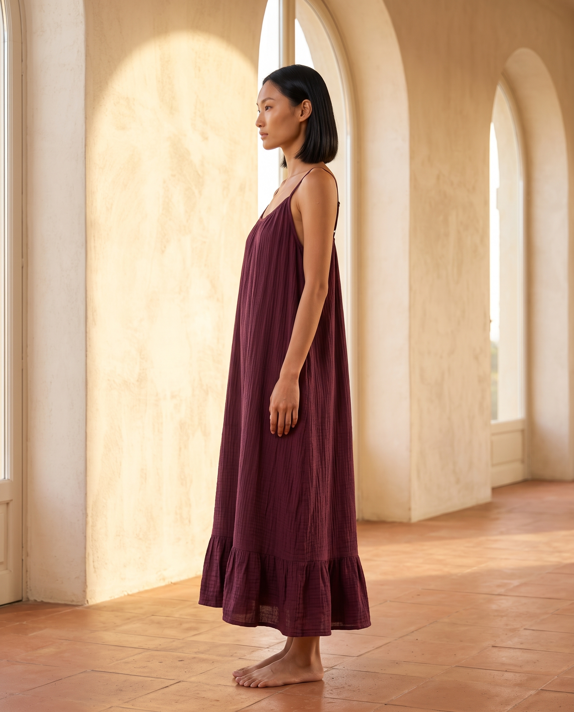 Long muslin cotton dress Your Passion Fashion