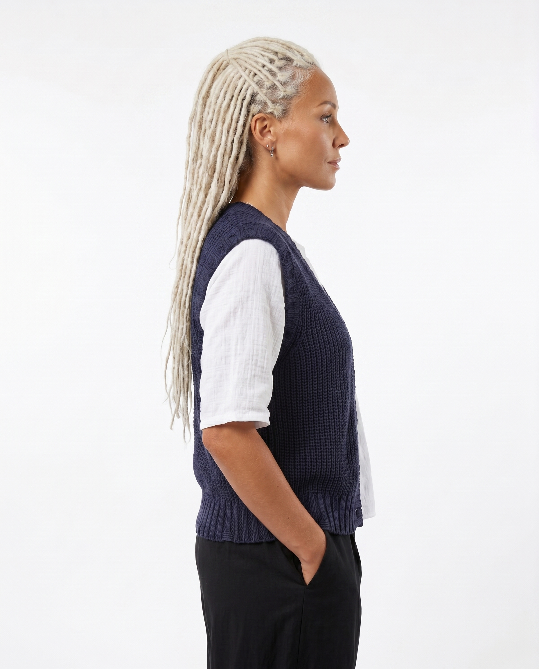 Sleeveless cotton vest